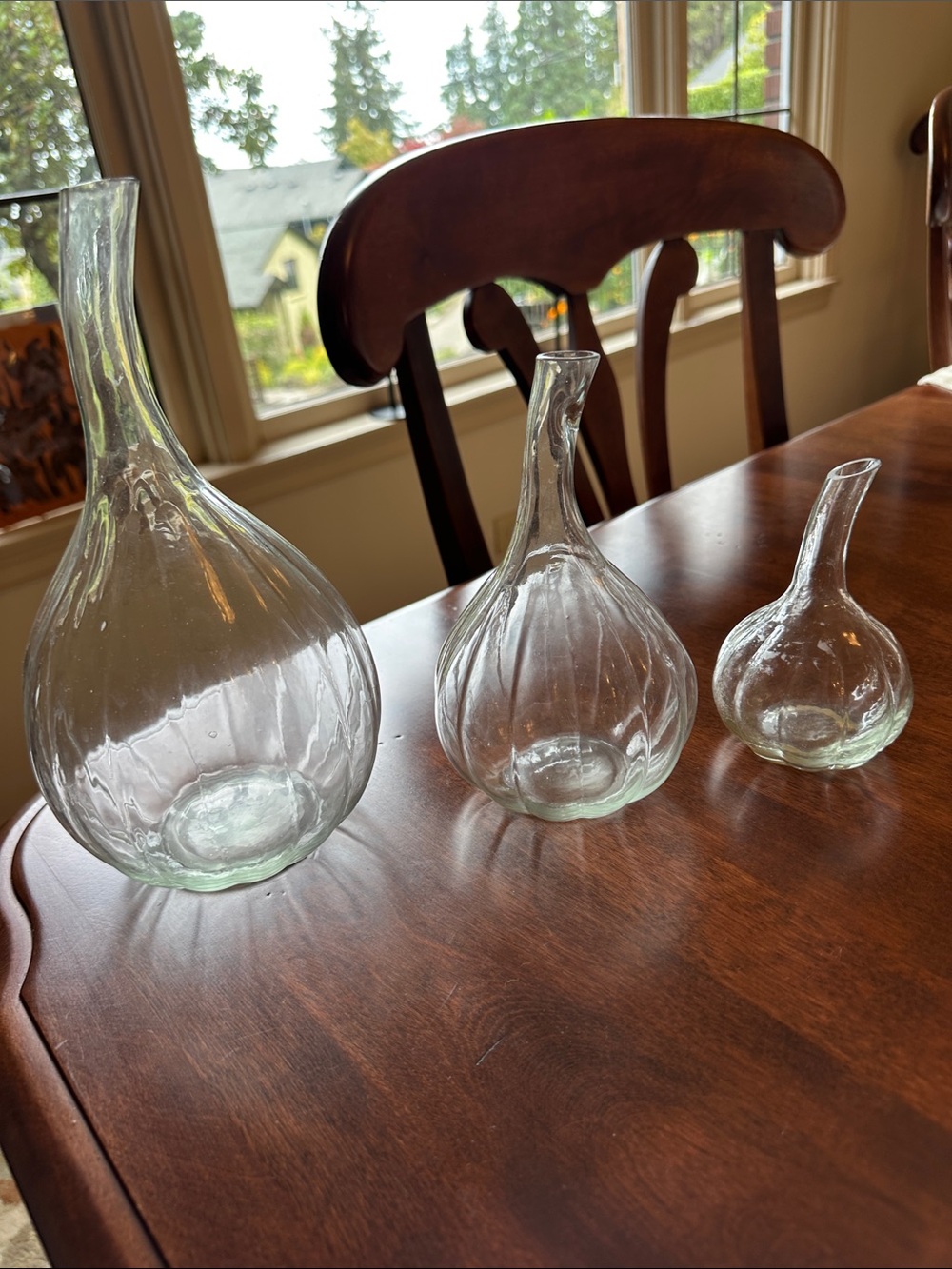 Clear Glass graduated Vases Set of 3 - Home Accents